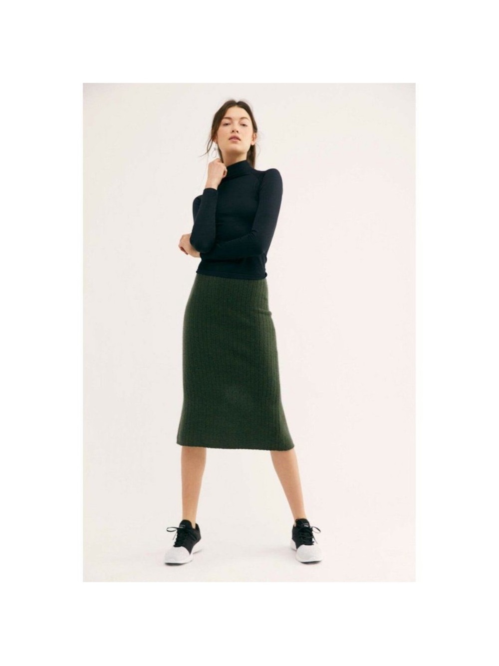 Free People Skyline Cashmere Midi Skirt